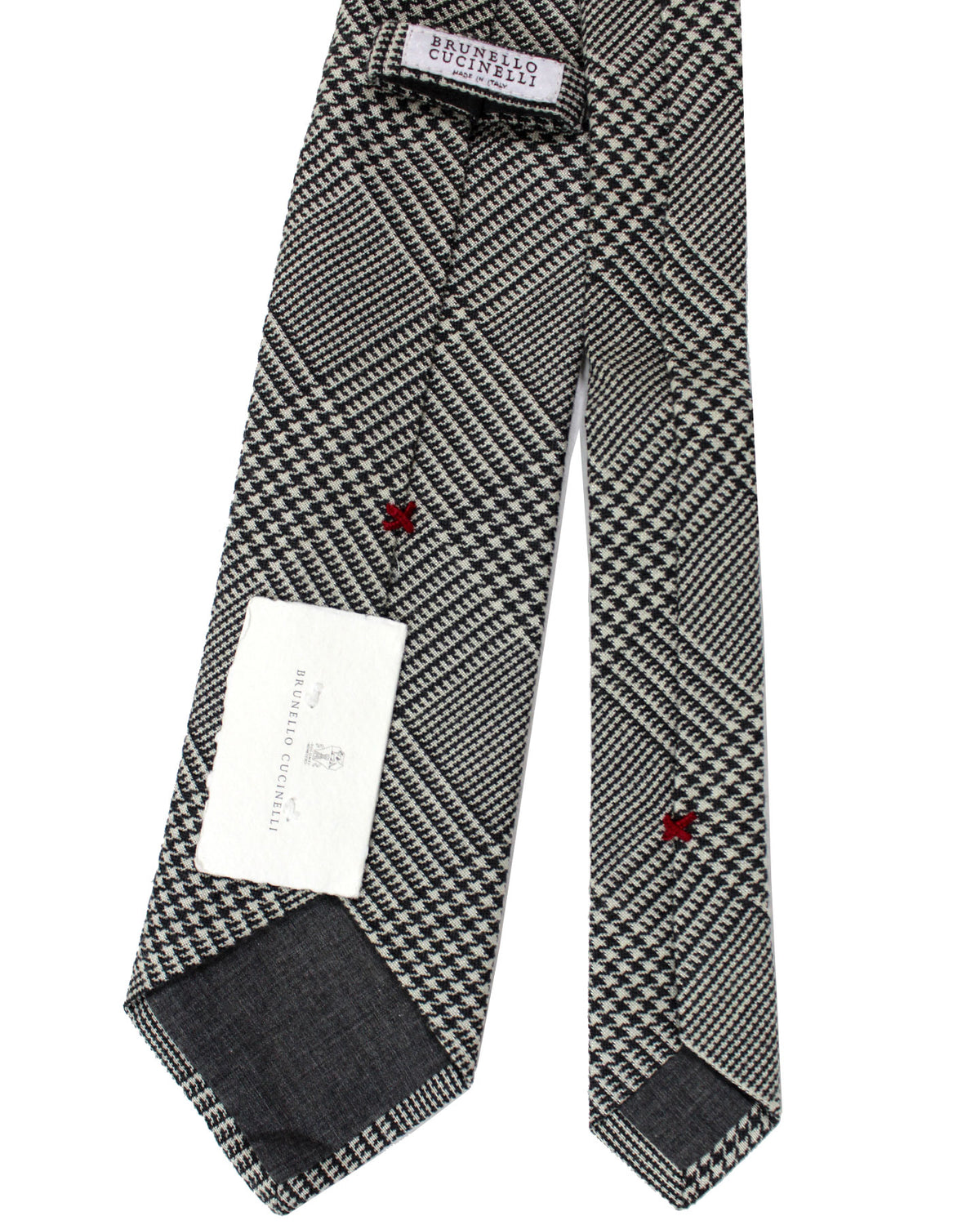 Brunello Cucinelli Tie Glen Check Plaid - Wool Silk SALE