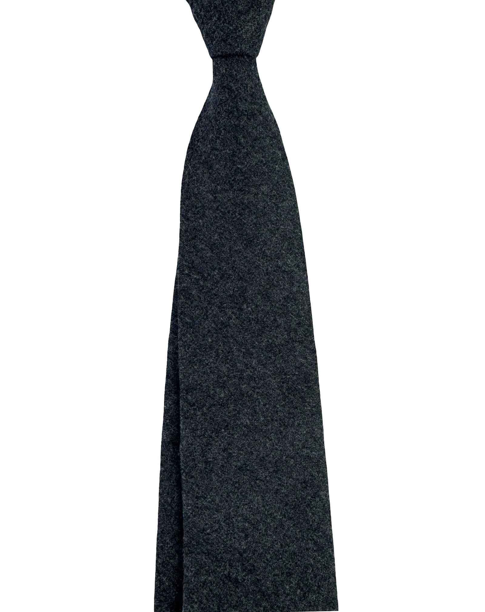 Brunello Cucinelli Wool Tie Charcoal Gray