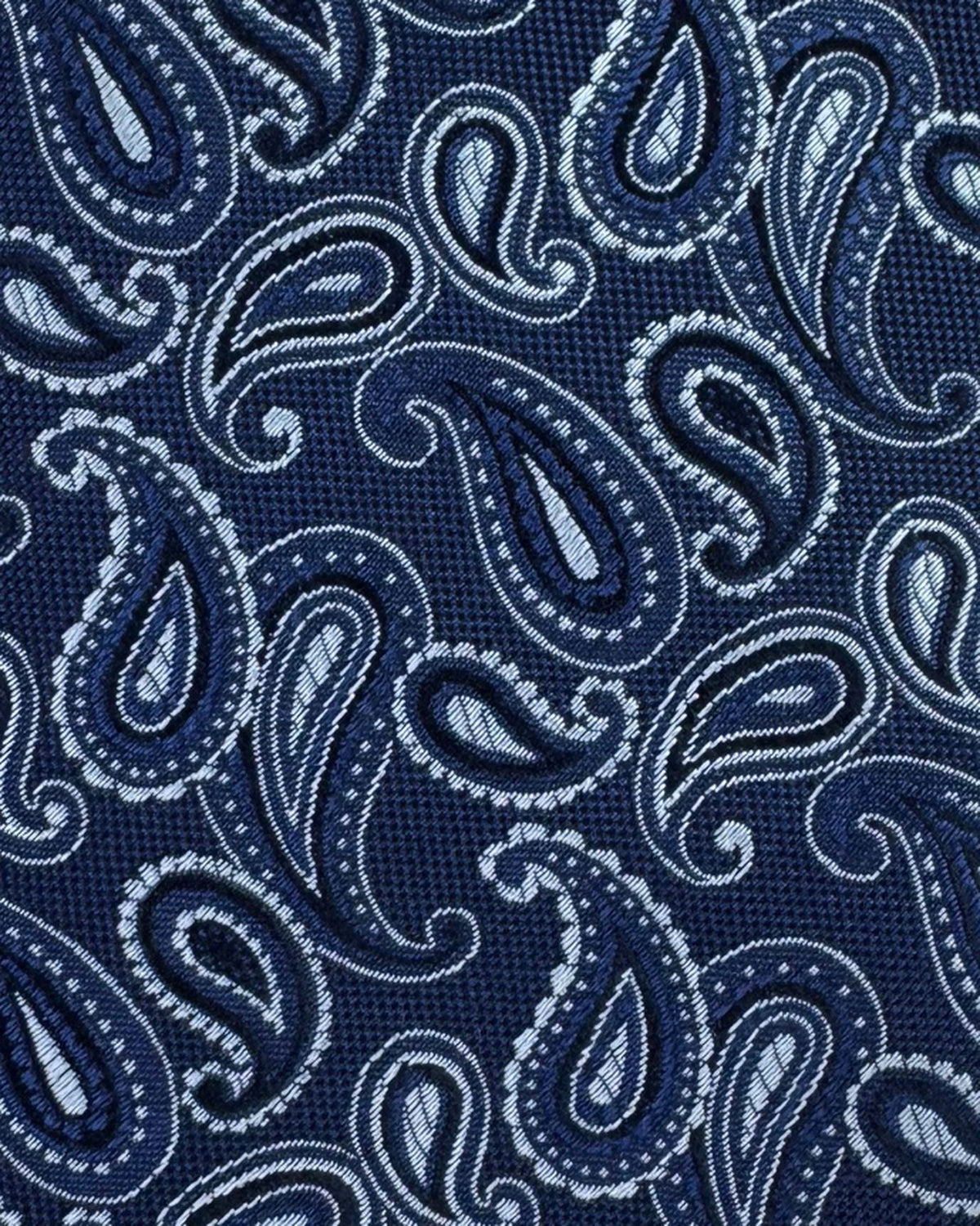 Etro Tie Navy Gray Paisley Design