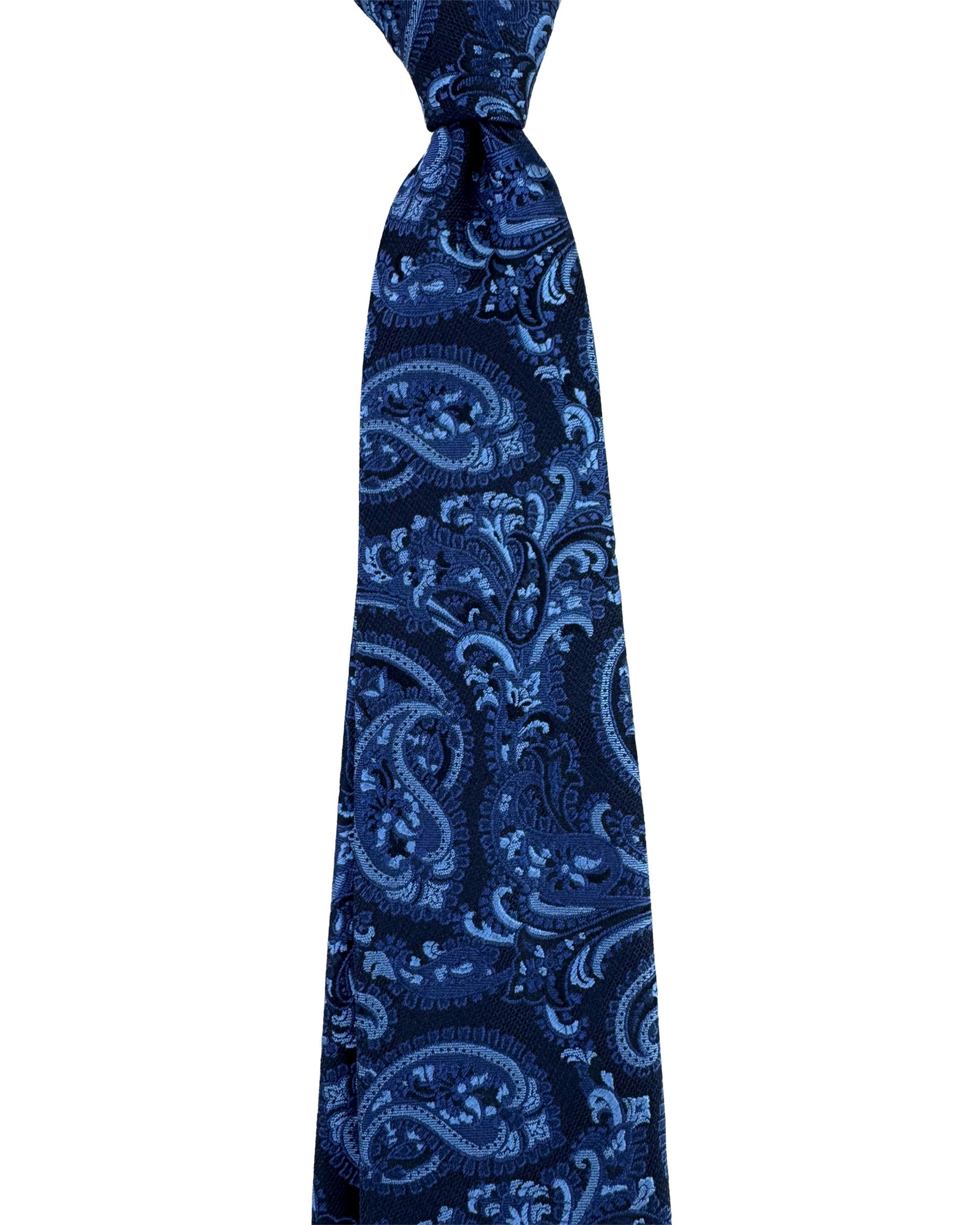 Etro Tie Navy Blue Paisley Design
