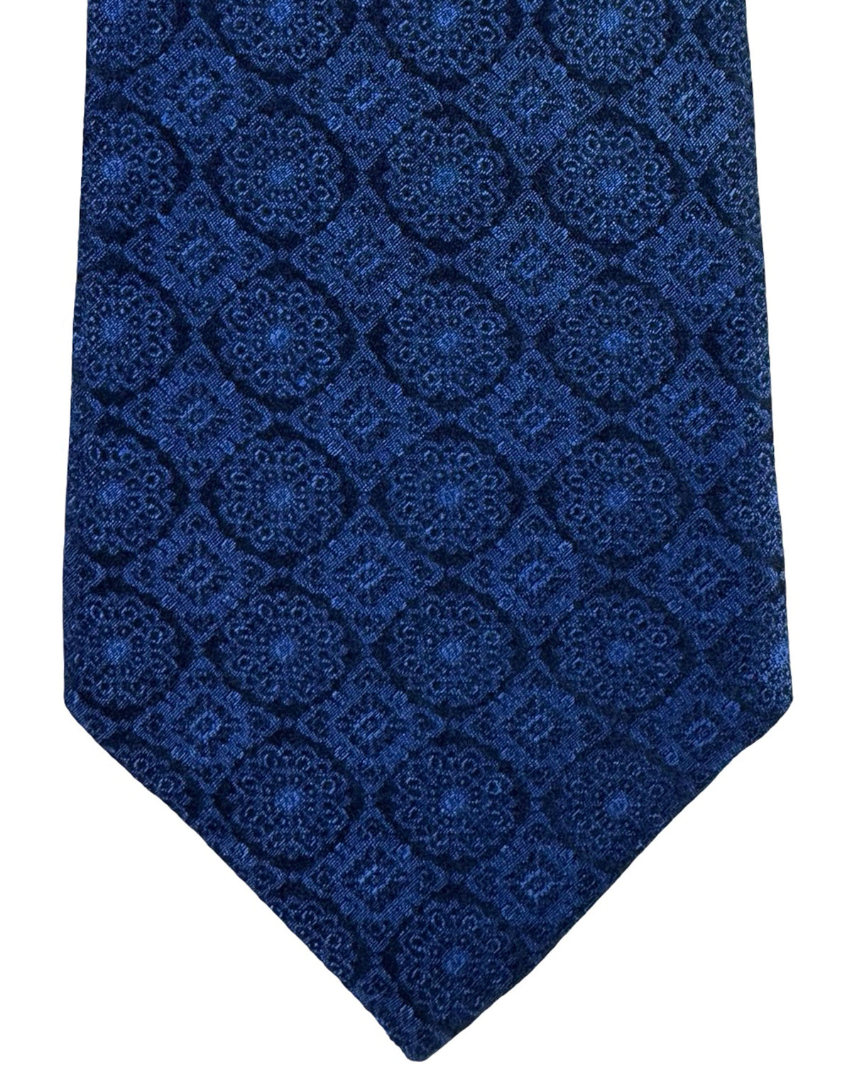 Etro Tie Dark Blue Medallion