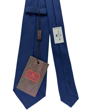 Etro Silk Tie Navy Solid