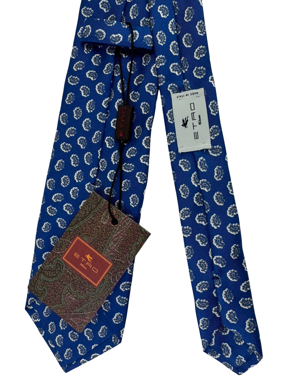 Etro Tie Royal Blue Micro Paisley Pattern
