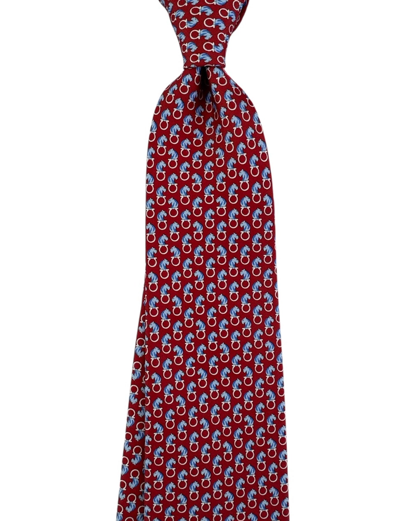 Salvatore Ferragamo Tie Red Tiger & Gancini Design - New Collection