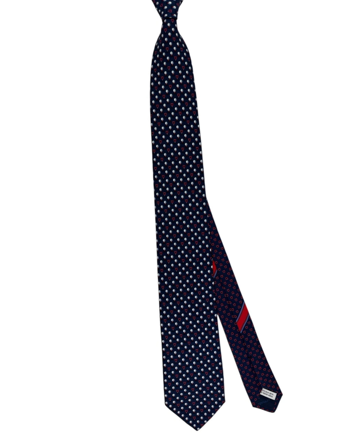 Salvatore Ferragamo Tie Midnight Blue Golf Tee Design - Fall/ Winter 2025/ 2026 Collection