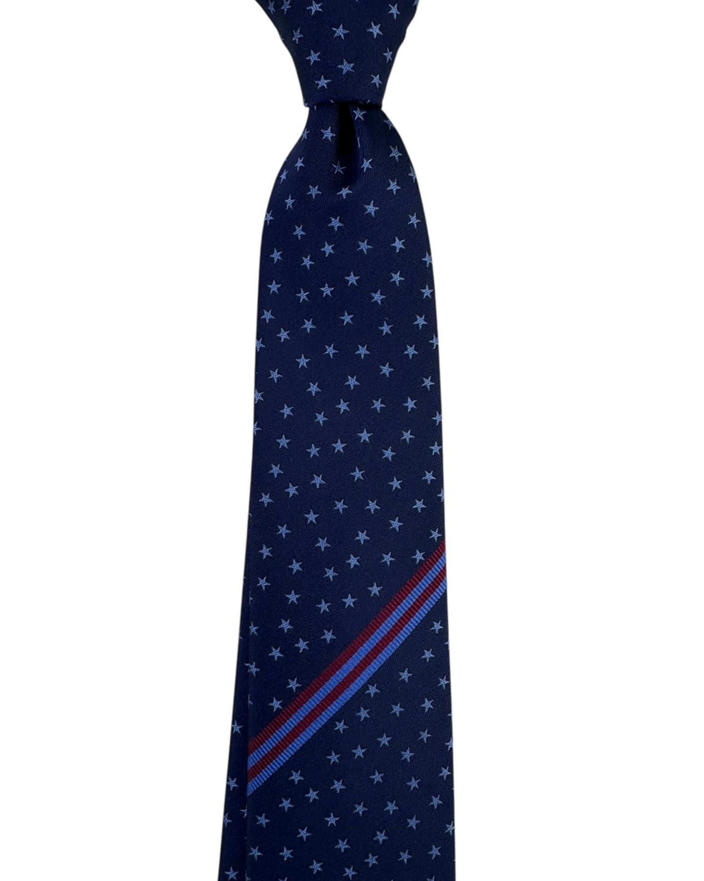 Salvatore Ferragamo Tie Navy Stars - Narrow Cut