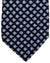 Salvatore Ferragamo Tie Navy Blue With Geometric Triangle Fish Pattern