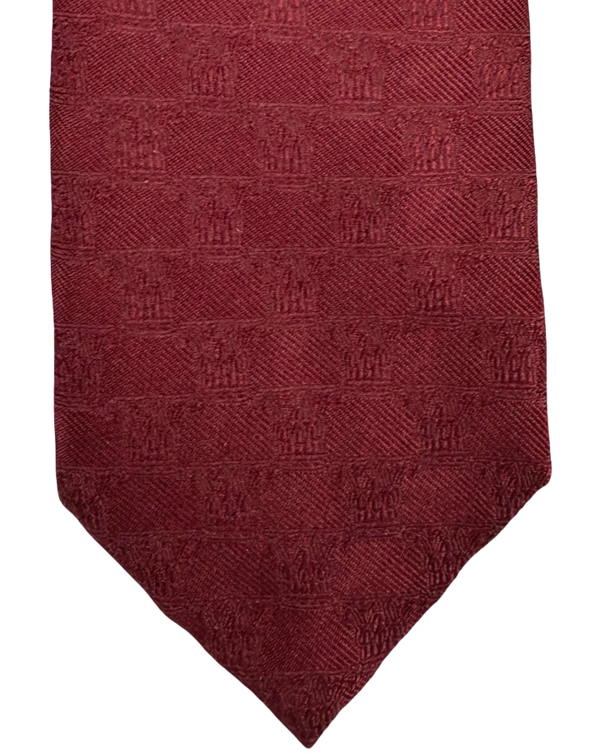 Salvatore Ferragamo Textured Silk Tie Bordeaux Leopard Icon