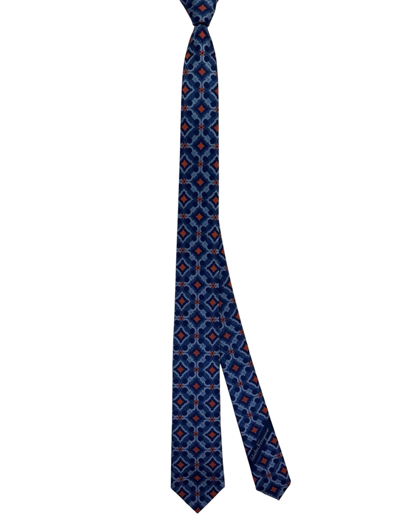 Salvatore Ferragamo Skinny Tie Blue