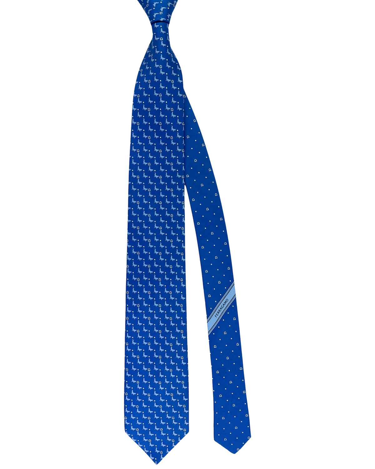 Salvatore Ferragamo Tie Navy Blue Dolphins