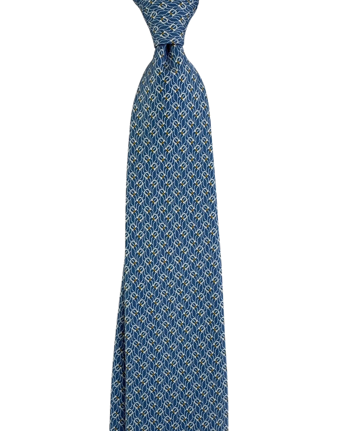 Salvatore Ferragamo Tie Blue Gancini Design - Fall/ Winter 2025/ 2026