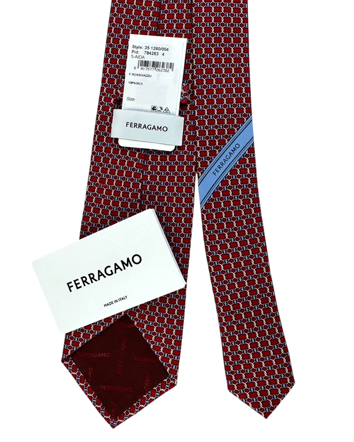 Salvatore Ferragamo Red Blue Gancini Clip - New Collection
