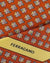 Salvatore Ferragamo Tie Orange Fish Motif