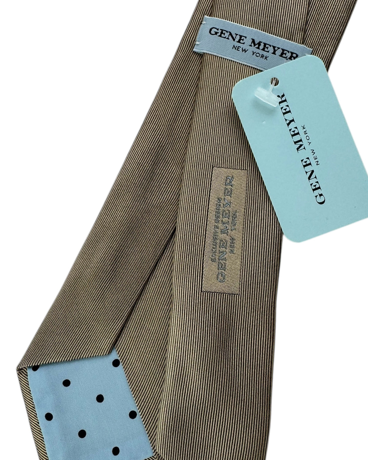 Gene Meyer Tie Taupe-Gray Lilac Peach Diamonds - Hand Made In Italy