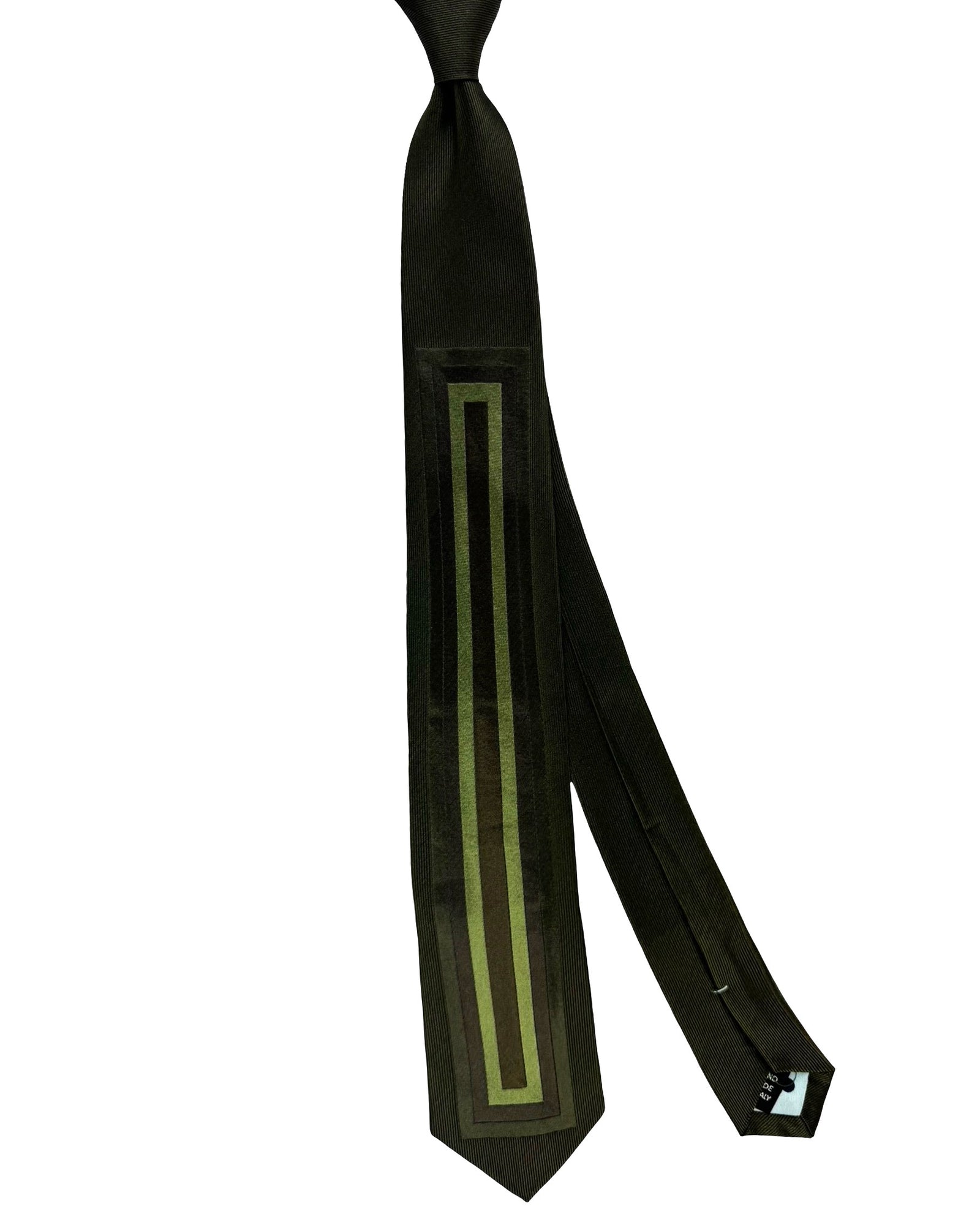 Gene Meyer Tie Green Design - Hand Made In Italy SALE