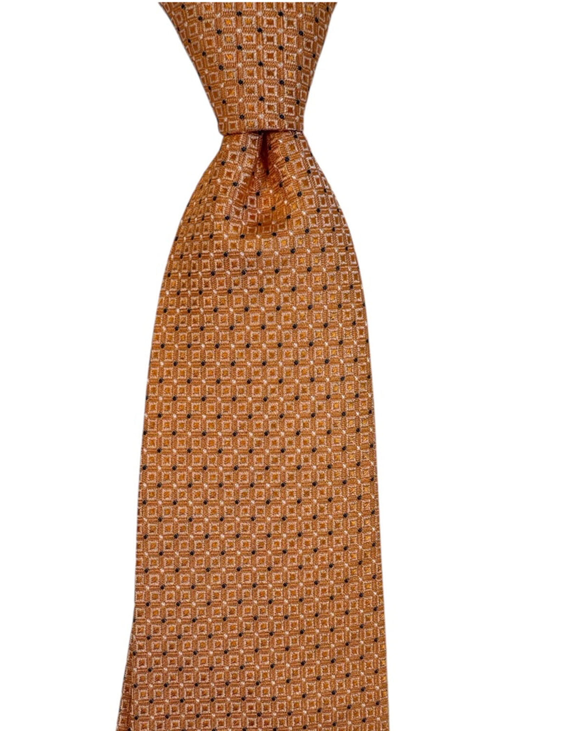 Giampaolo Tie Peach Geometric- Hand Made In Italy SALE