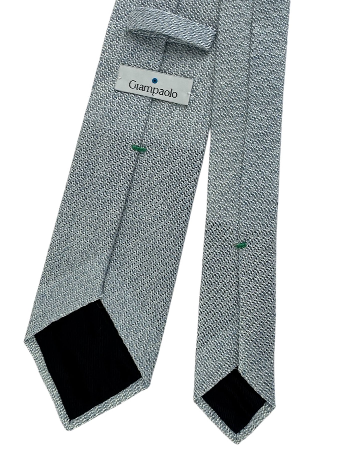 Giampaolo Tie Light Blue Silver Weave - Sartorial SALE