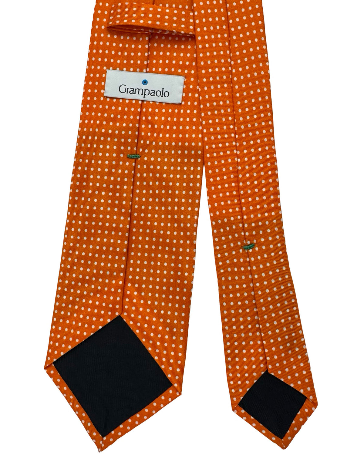 Giampaolo Silk Tie Orange Dots - Sartorial