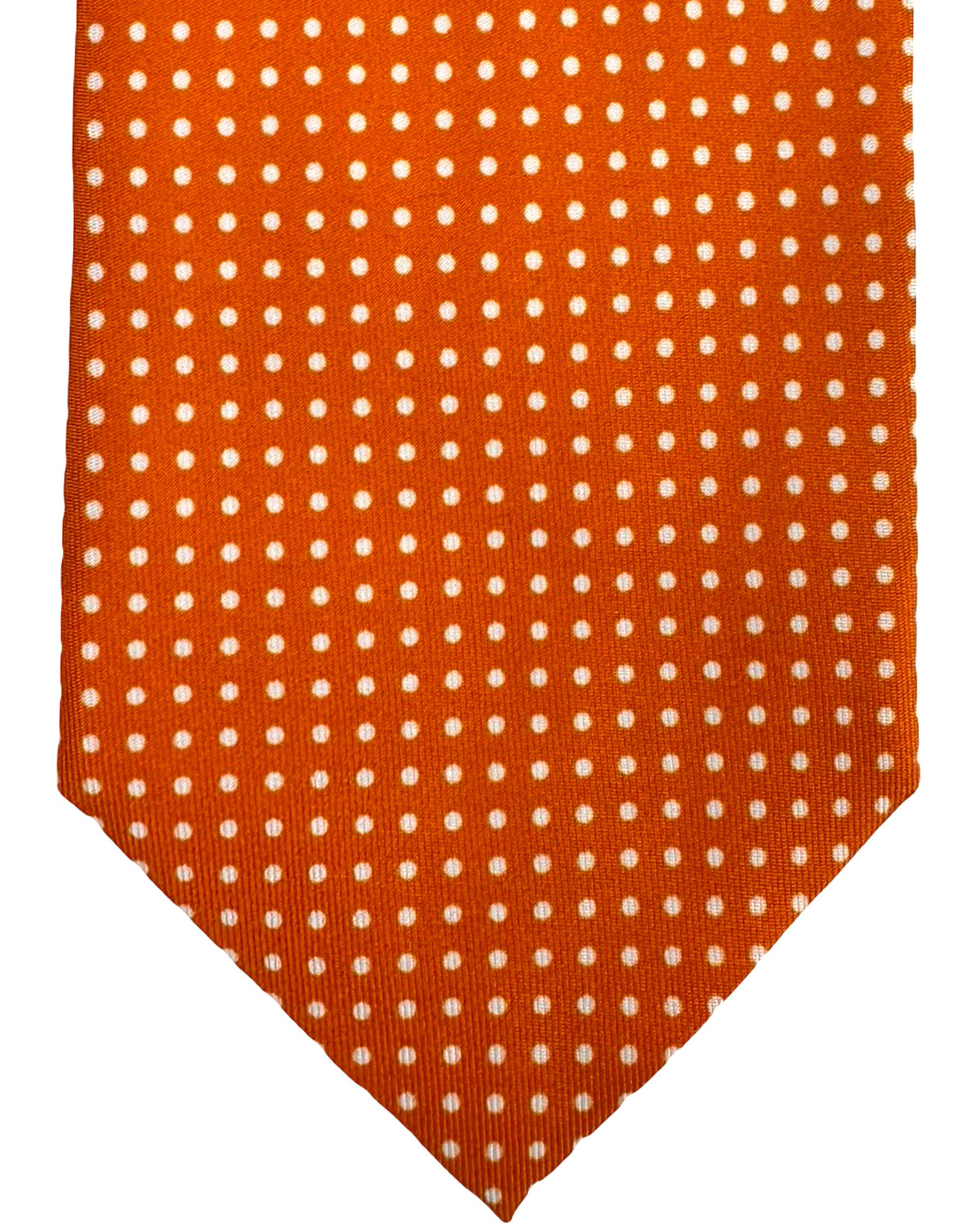 Giampaolo Silk Tie Orange Dots - Sartorial