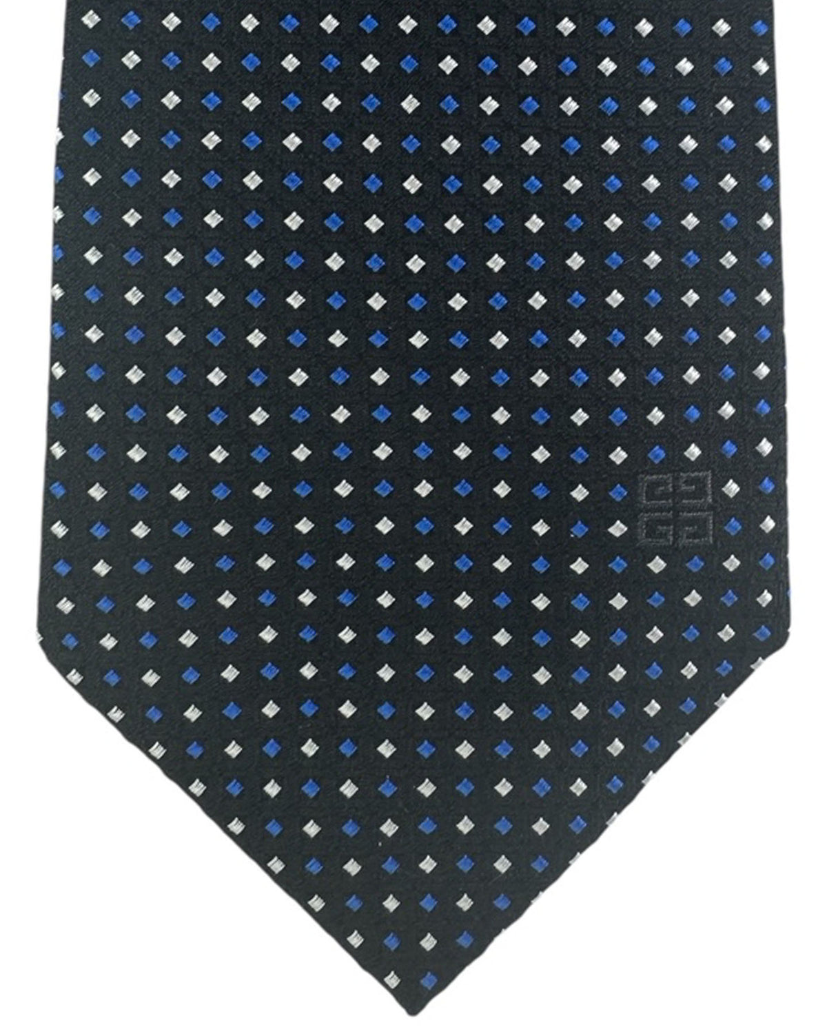 Givenchy Tie Black Royal Blue Micro Diamond Dots