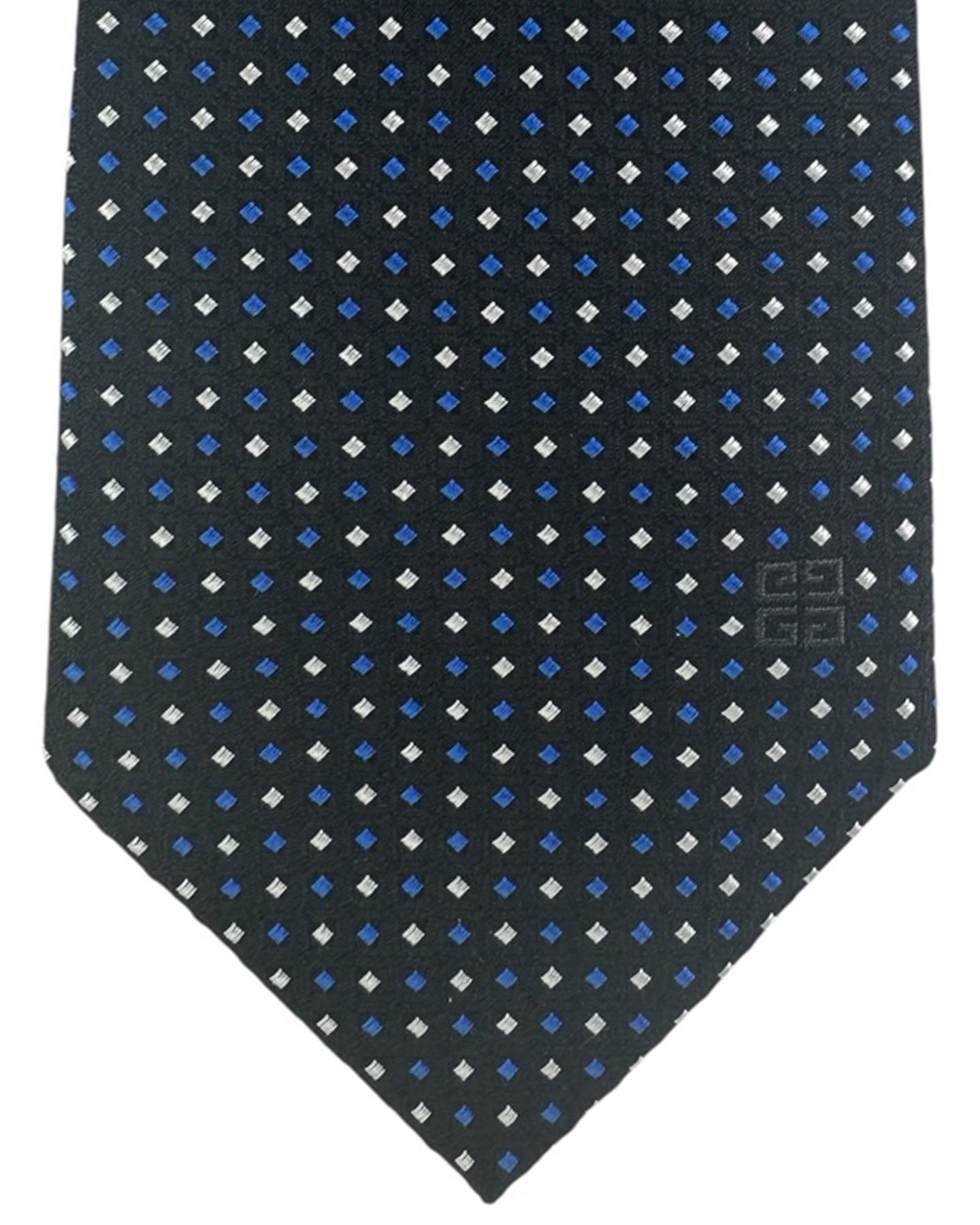 Givenchy Tie Black Royal Blue Micro Diamond Dots