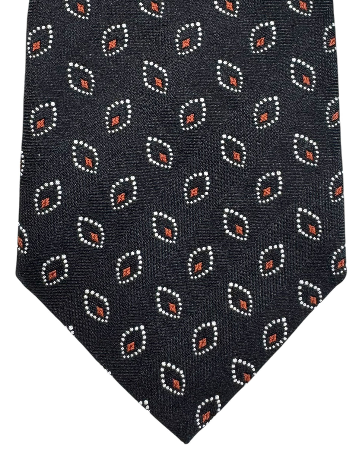 Givenchy Silk Tie Black Red Silver Geometric