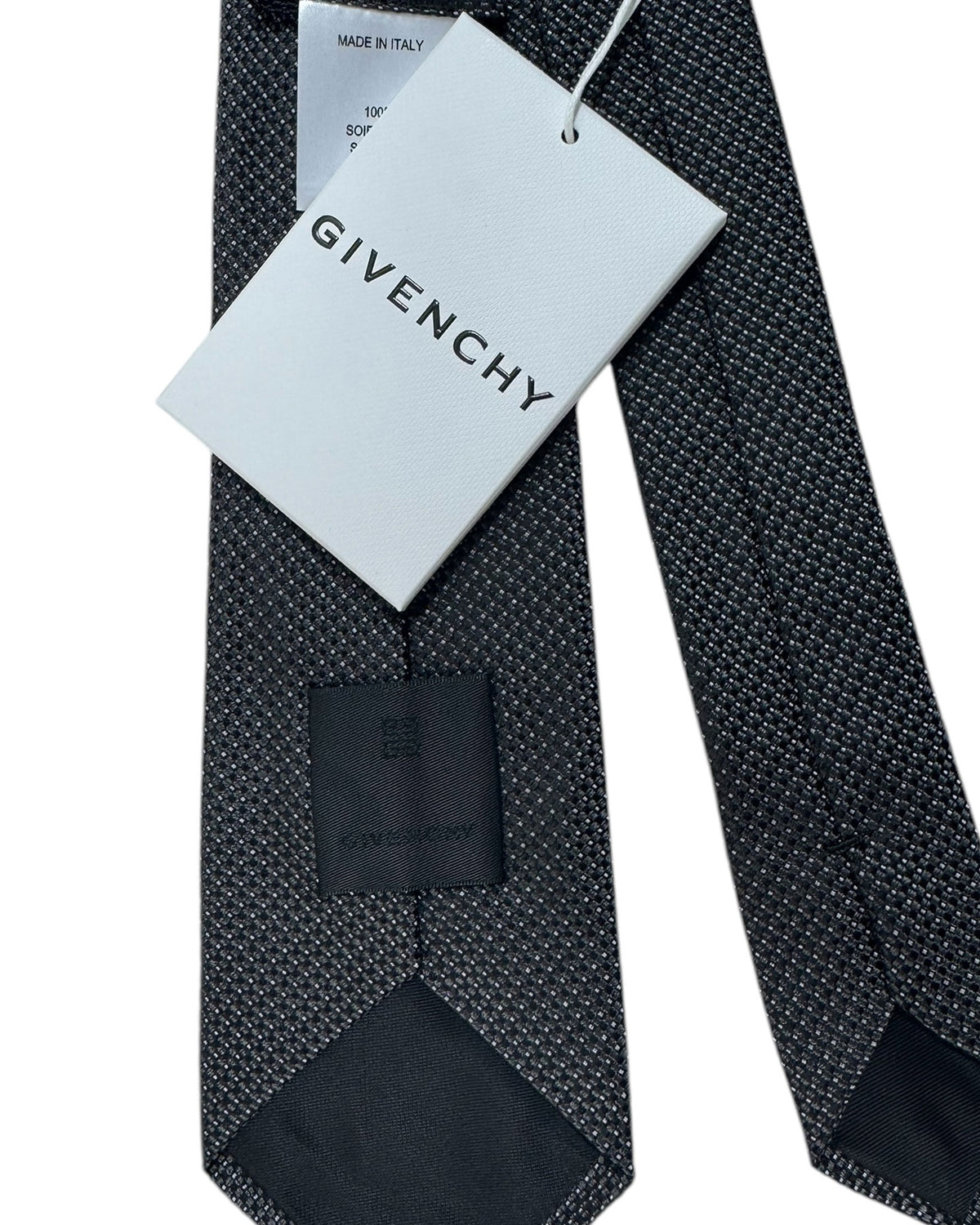 Givenchy Tie Gray Silver Hand Made In Italy