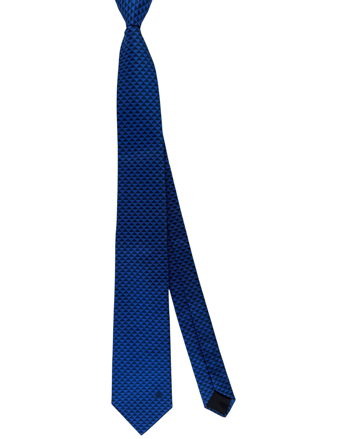 Givenchy Silk Tie Royal Blue Geometric
