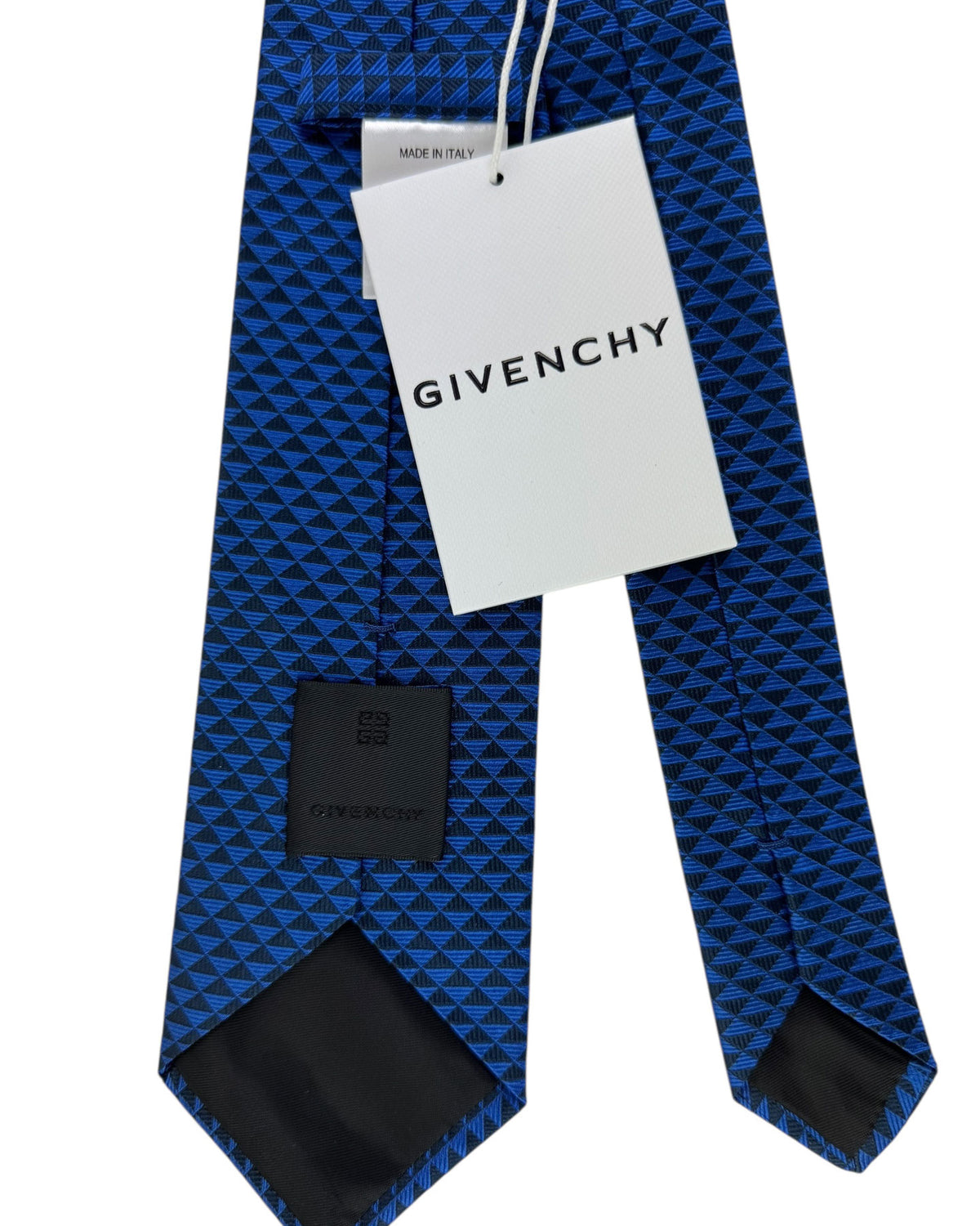 Givenchy Silk Tie Royal Blue Geometric