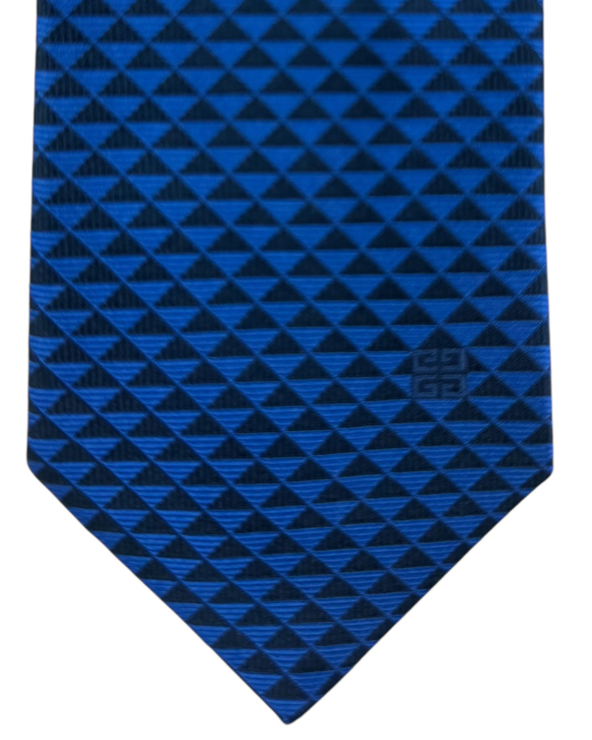 Givenchy Silk Tie Royal Blue Geometric