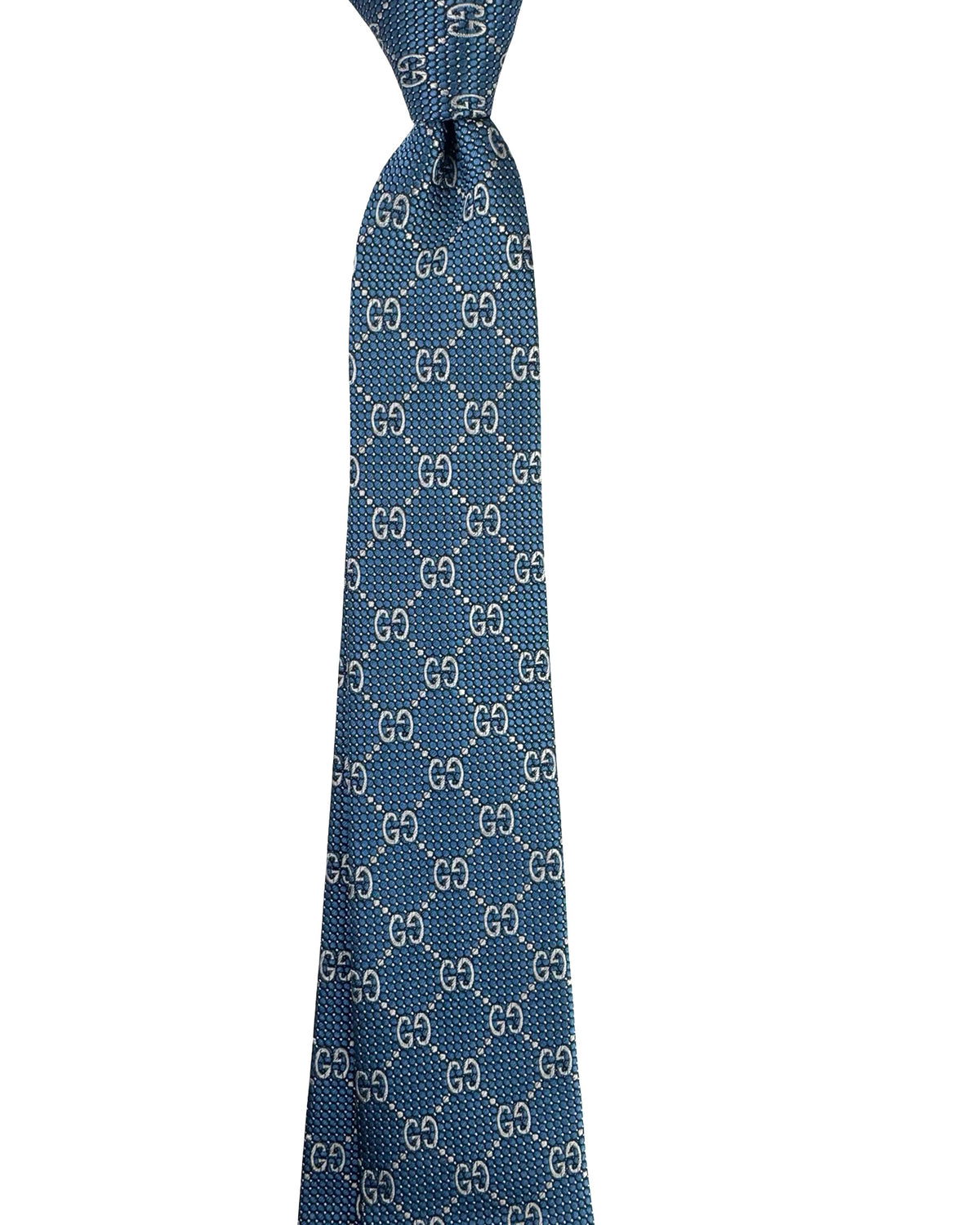 Gucci Tie Blue GG Pattern Deiene New