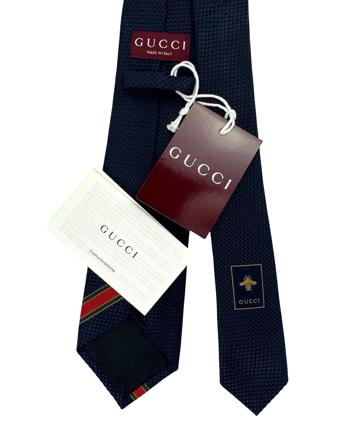 Gucci Tie Dark Blue Design Ricand