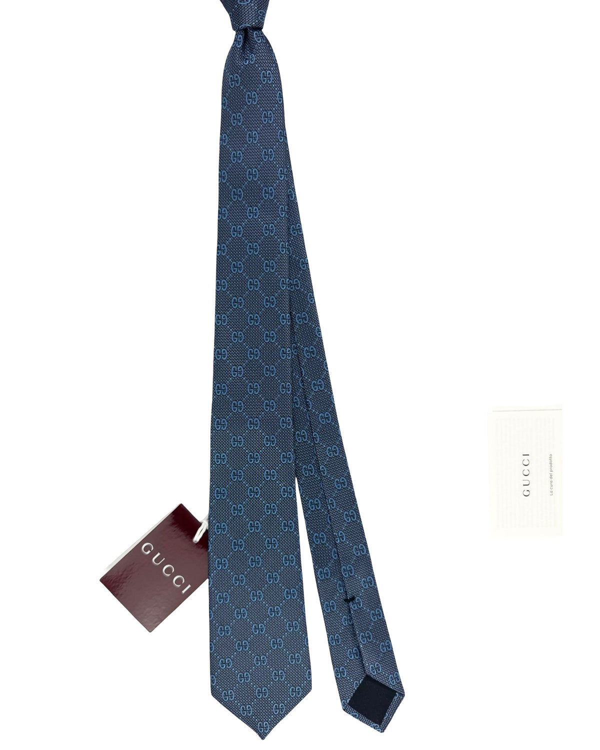 Gucci Tie GG Black Silver Midnight Blue