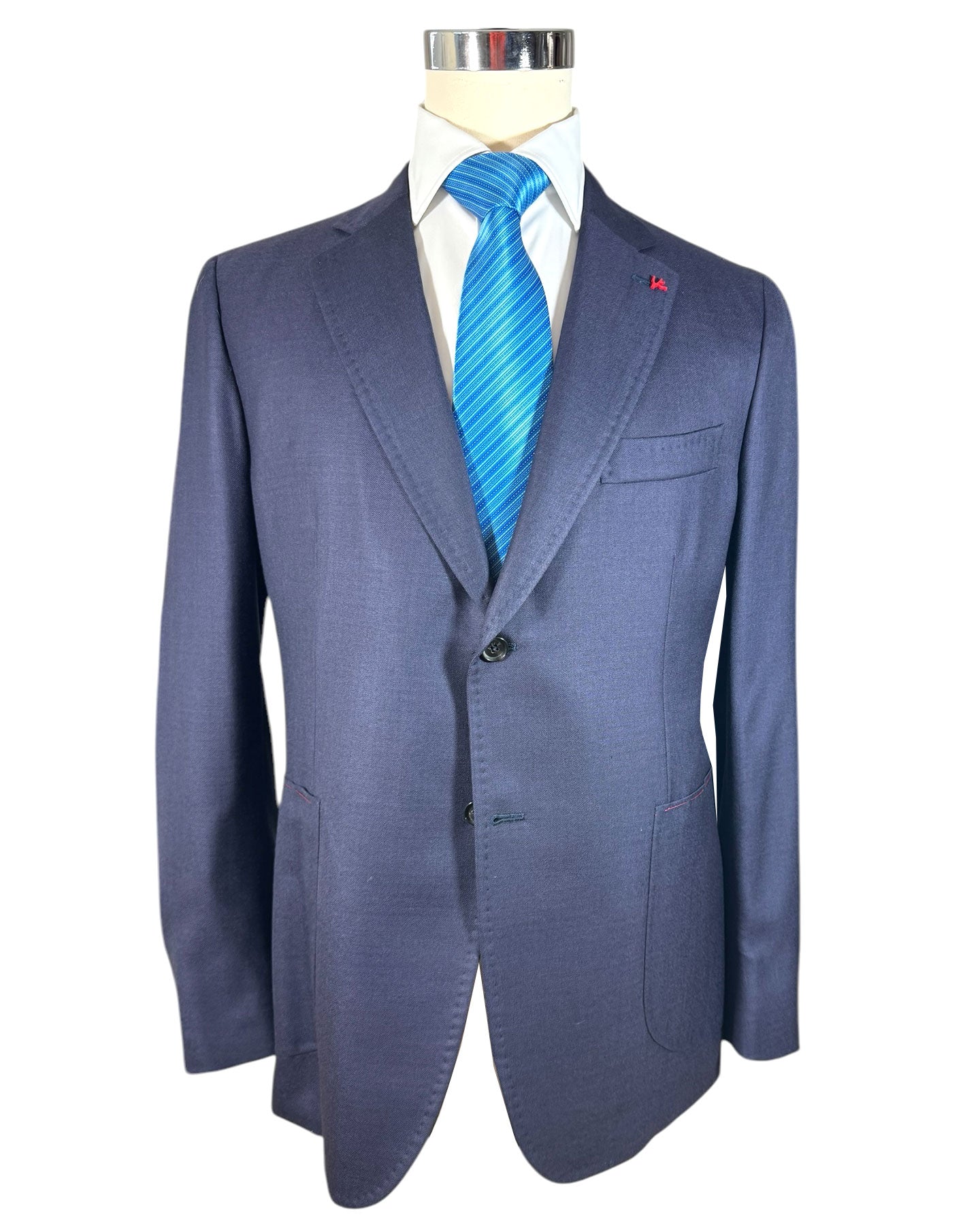 Isaia Sport Coat Dark Blue - Cashmere Silk EU 56/ US 46
