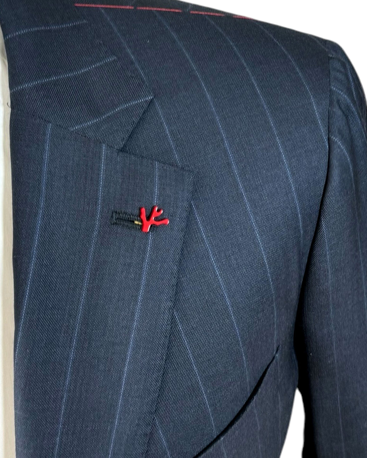 Isaia Suit Midnight Blue Pin Stripe EU 50/ US 40 SALE