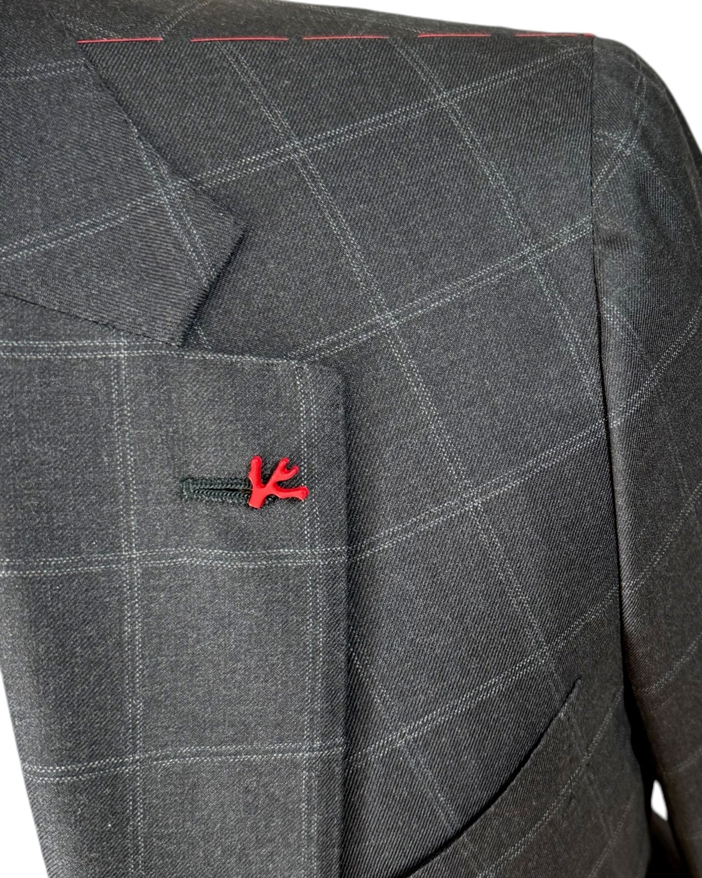 Isaia Suit Dark Gray Windowpane EU 50/ US 40 SALE