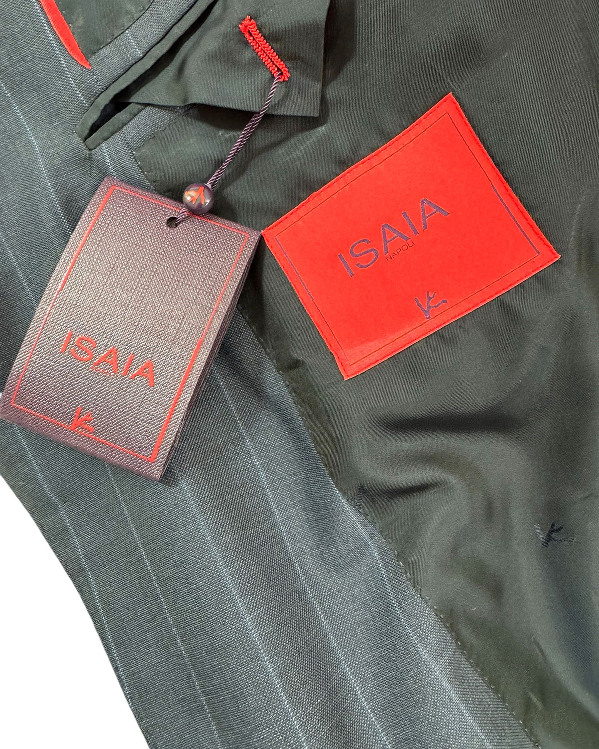 Isaia Suit Midnight Blue Pin Stripe EU 50/ US 40 SALE