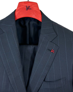 Isaia Suit Midnight Blue Pin Stripe EU 50/ US 40 SALE