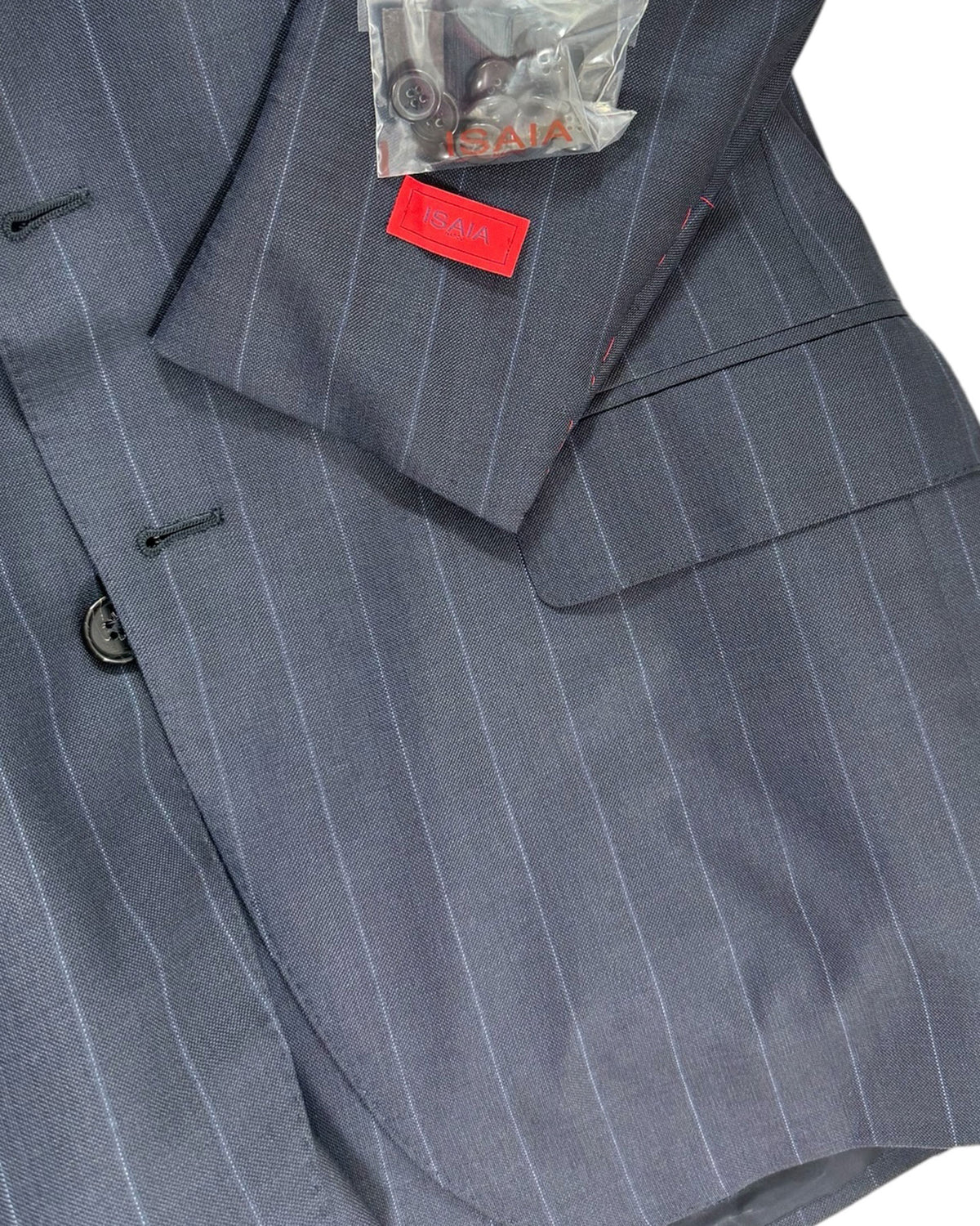 Isaia Suit Midnight Blue Pin Stripe EU 50/ US 40 SALE