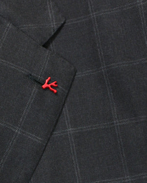 Isaia Suit Gray Windowpane Design EUR 54 - US 44 SALE