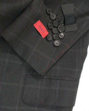 Isaia Suit Gray Windowpane Design EUR 54 - US 44 SALE