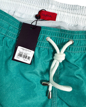 Isaia Swim Shorts Dark Turquoise XXL - Luxury Men Swimwear