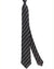 Isaia Tie Dark Brown Purple Stripes Design - Sevenfold Linen Silk Necktie