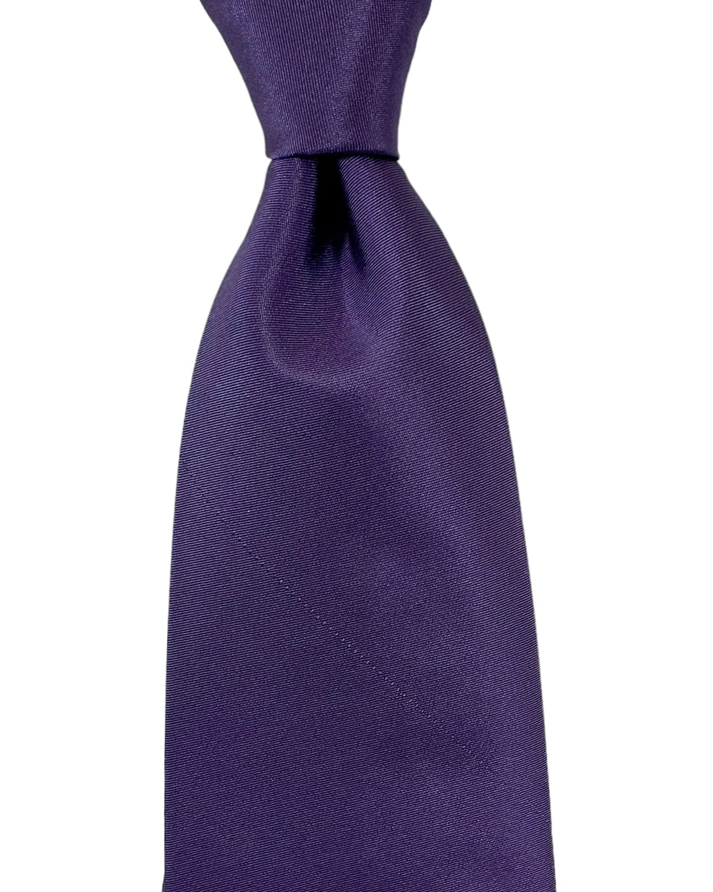 Isaia Tie Purple Solid Design - Sartorial Sevenfold Tie
