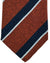 Kiton Sevenfold Tie Brown Navy Stripe