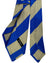 Kiton Sevenfold Tie Royal Blue Beige Bold Stripes
