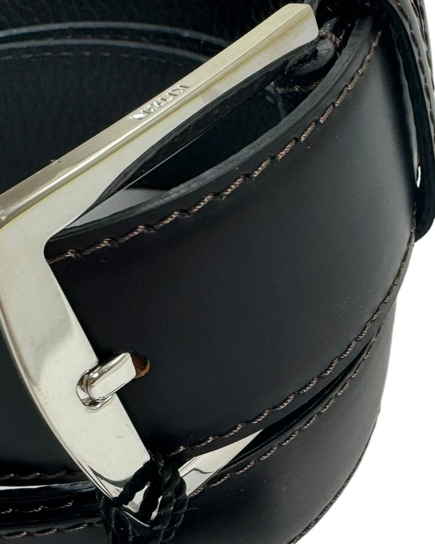 Kiton Belt Dark Brown Smooth Leather