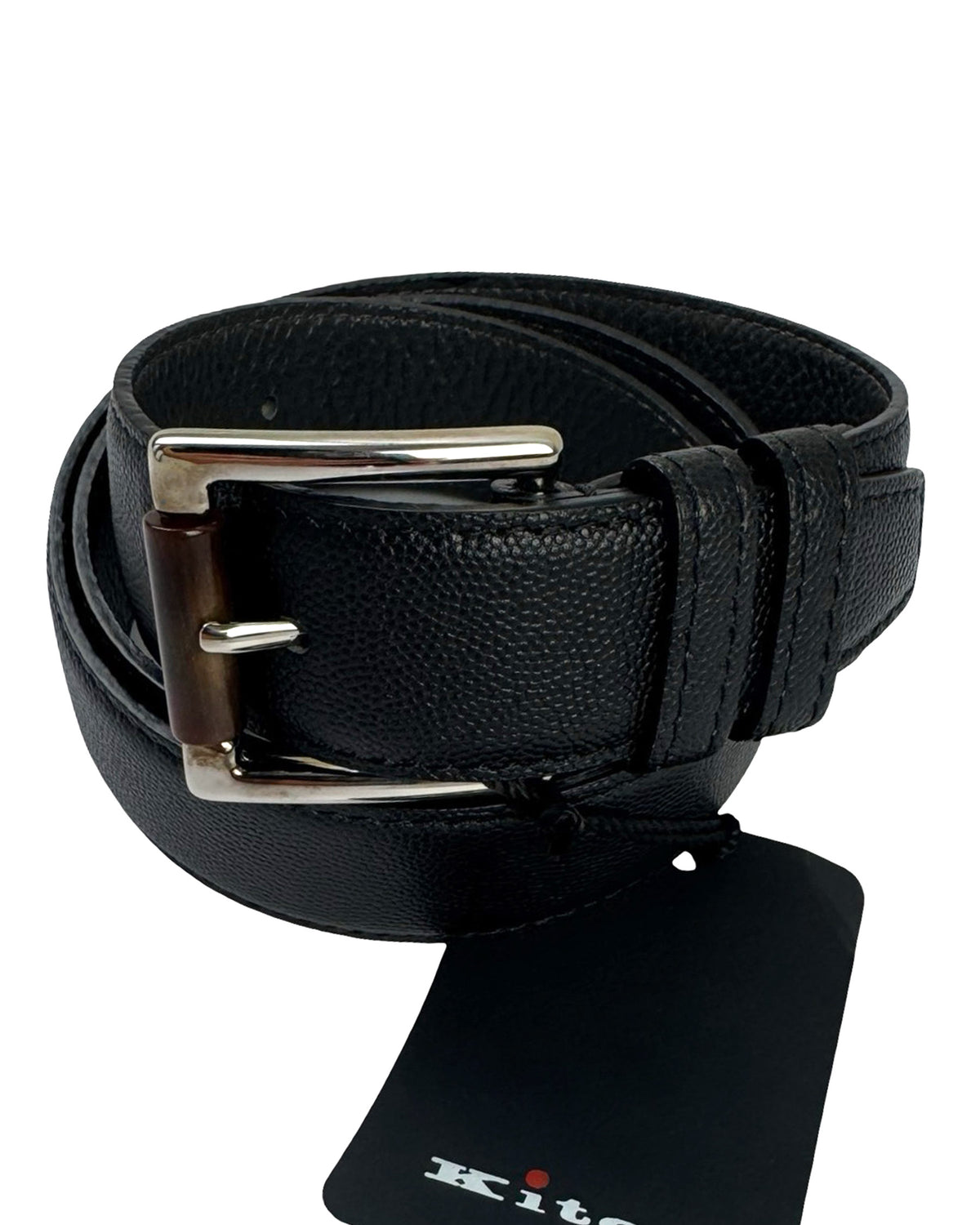 Kiton Leather Belt Black 95/ 38