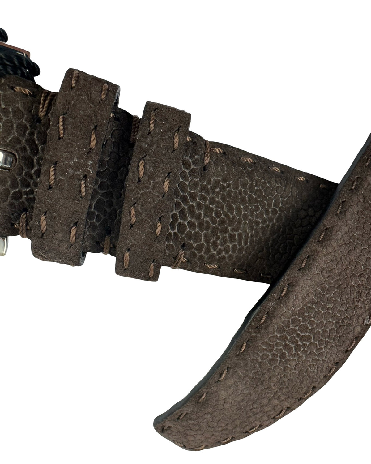 Kiton Belt Men Dark Brown Suede
