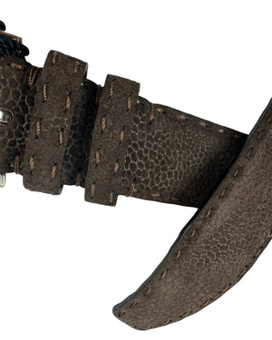 Kiton Belt Men Dark Brown Suede